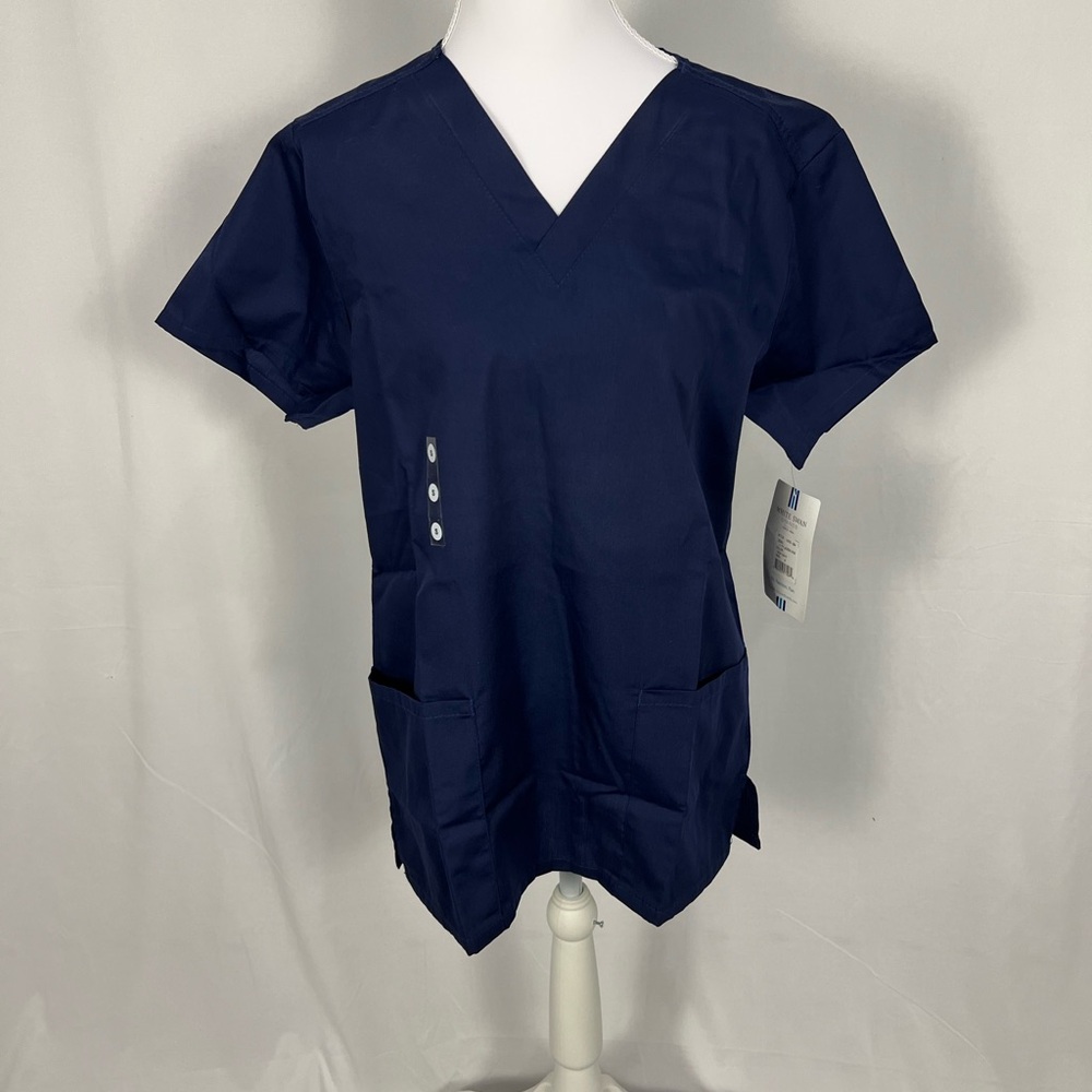 Fundamentals Women’s Small Navy V-Neck Medical Scrub Top